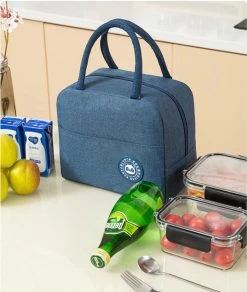 Merkloos Koeltas Lunch - Lunchtas Volwassenen - Kinderen - Lunchtrommel - Picknicktas - Koelzak - Coolbag - Waterdicht - Lunchtas - Koeltasje - Donker Blauw -Buiten Kamperen 1015x1200 1