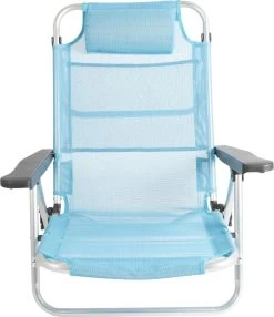 Bo-Camp Beach Chair - Monaco - Aluminium - Blauw -Buiten Kamperen 1035x1200