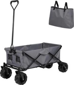 TecTake - Opvouwbare Bolderkar Heidrun Grijs