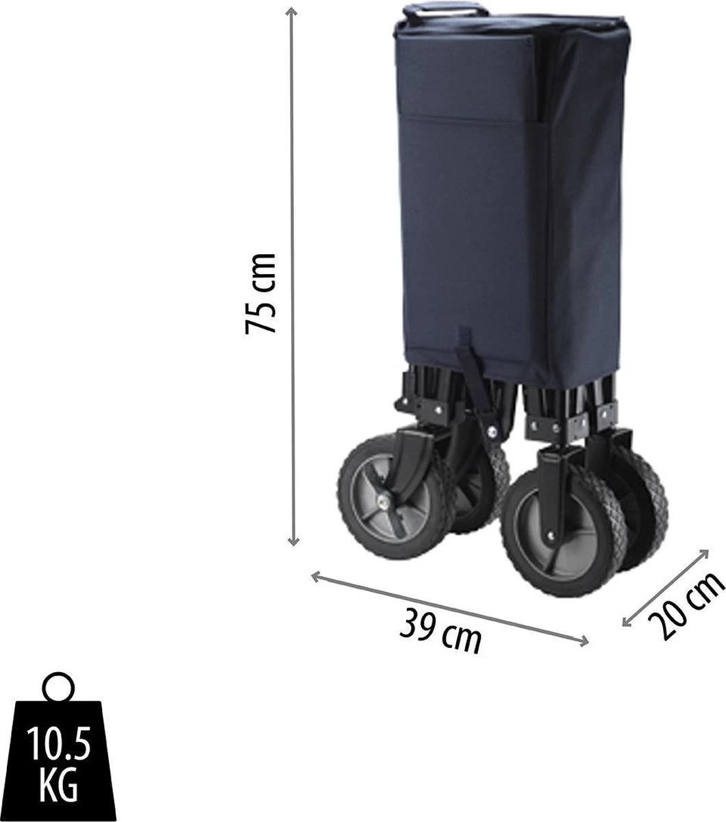 Campart Bolderkar HC-0910 - Opvouwbaar - Bolderwagen Met Stevig Harmonicaframe - Inclusief Opbergtas En Bodemplaat - Blauw 8 Campart Bolderkar HC-0910 - Opvouwbaar - Bolderwagen Met Stevig Harmonicaframe - Inclusief Opbergtas En Bodemplaat - Blauw - Afbeelding 6