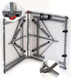 Toboli Klaptafel 120x60x74cm Campingtafel Wit; Bijzettafel, Inklapbare Tafel - Multistrobe -Buiten Kamperen 1063x1200 1