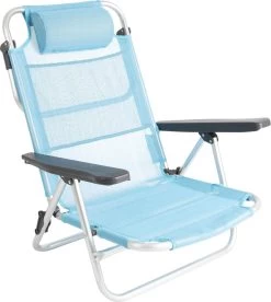 Buiten Kamperen 27 Bo-Camp Beach Chair - Monaco - Aluminium - Blauw