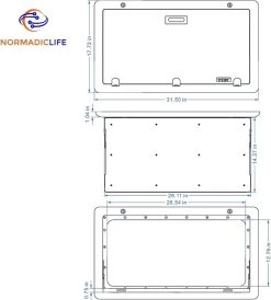 Merkloos NormadicLife® - Outdoor – Opklapbare Tafel - Eettafel – Tafel Voor Buitenkeuken - Caravan – Camper – Picknicktafel - Ingebouwd Ledlicht – Wit -Buiten Kamperen 1081x1200