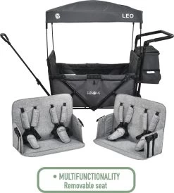 FableKids LEO X4Plus Opvouwbare Wagen Met Dak Fossil Grey -Buiten Kamperen 1082x1200 2