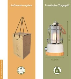 Skandika Kiruna LED-Lamp – Tentlampen – Campinglampen – Buiten Lantaarn – Buitenverlichting – Buiten Lamp - Retro Outdoor Camping Lamp Met Powerbank, Traploos Dimbaar, Draadloos, Oplaadbare Batterij, USB, Warm En Koud Wit, 75h Lichtduur – Groen -Buiten Kamperen 1084x1200 5