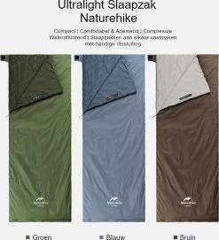 Naturehike® Slaapzak - Lichtgewicht - 190*75cm - Compact - Waterdicht - 3 Seizoenen Slaapzak Lente, Zomer & Herfst - Outdoor - Slaapzakken Volwassen & Kinderen -Buiten Kamperen 1093x1200 3
