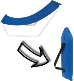 In Round Strandstoel Met Opbergtas – Opvouwbaar / Inklapbaar – Blauw – Campingstoel – Vouwstoel – Visstoel – Strand Stoel / Stoelen – Lichtgewicht Kampeerstoel – Beach Chair – Voor Volwassenen – Outdoor – Camping -Buiten Kamperen 1101x1200