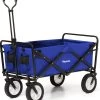 LifeGoods Bolderkar - Opvouwbaar - Draaibare Wielen - 2 Standen - 70KG Draagkracht - Blauw -Buiten Kamperen 1109x1200 5