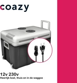 Koelbox Met Wielen Voor Auto & Camping Warm En Koud 40L - Frigobox Elektrisch 12v 230 Volt - MiniBar - Mini Koelkast | Verkoelt En Verwarmt | Eco-modus - Minibar - Mini Koelkast -Buiten Kamperen 1112x1200