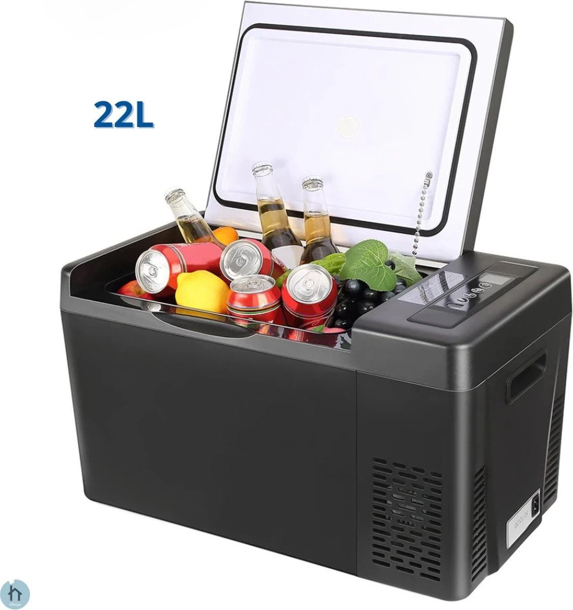 Elektrische Koelbox 12v 230 Volt - Coolbox 45 DB - Hybride Koelbox Voor Auto En Stopcontact -22 Tot +25 Graden - 22 Liter 3 Elektrische Koelbox 12v 230 Volt - Coolbox 45 DB - Hybride Koelbox Voor Auto En Stopcontact -22 Tot +25 Graden - 22 Liter