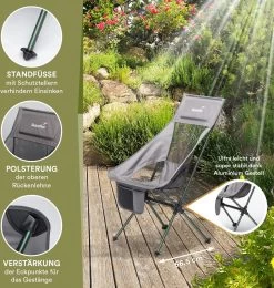 Skandika Campingstoel Compact SET – Campingstoelen – Campingstoel Tot 150 Kg Belastbaar - Kampeerstoel, Visstoel, Kleine Pakmaat, Opvouwbaar, Stabiel, Licht, Comfortabel Gepolsterd – Draagtas Meegeleverd – Vouwstoel – Kampeermeubelen – Grijs 11 Skandika Campingstoel Compact SET – Campingstoelen – Campingstoel Tot 150 Kg Belastbaar - Kampeerstoel, Visstoel, Kleine Pakmaat, Opvouwbaar, Stabiel, Licht, Comfortabel Gepolsterd – Draagtas Meegeleverd – Vouwstoel – Kampeermeubelen – Grijs -Buiten Kamperen 1142x1200 1