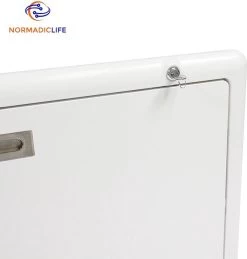 Merkloos NormadicLife® - Outdoor – Opklapbare Tafel - Eettafel – Tafel Voor Buitenkeuken - Caravan – Camper – Picknicktafel - Ingebouwd Ledlicht – Wit -Buiten Kamperen 1144x1200