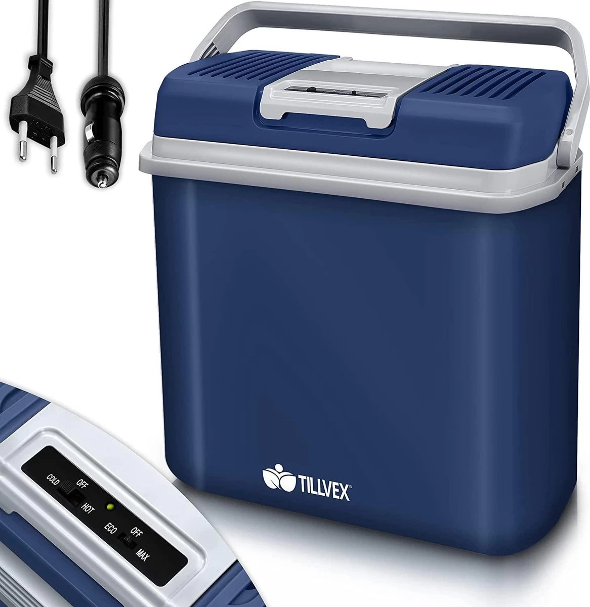 Tillvex- Koelbox, Coolbox, 24 Liter, Blauw 3 Tillvex- Koelbox, Coolbox, 24 Liter, Blauw