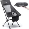 Skandika Campingstoel Compact – Campingstoelen - Campingstoel Tot 150 Kg Belastbaar - Kampeerstoel, Visstoel, Kleine Pakmaat, Opvouwbaar, Stabiel, Licht, Comfortabel Gepolsterd – Draagtas Meegeleverd - Vouwstoel – Zwart -Buiten Kamperen 1167x1200