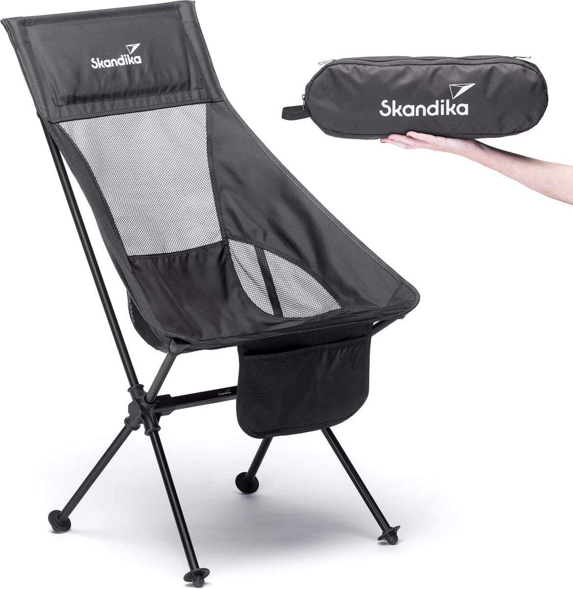 Skandika Campingstoel Compact – Campingstoelen - Campingstoel Tot 150 Kg Belastbaar - Kampeerstoel, Visstoel, Kleine Pakmaat, Opvouwbaar, Stabiel, Licht, Comfortabel Gepolsterd – Draagtas Meegeleverd - Vouwstoel – Zwart 3 Skandika Campingstoel Compact – Campingstoelen - Campingstoel Tot 150 Kg Belastbaar - Kampeerstoel, Visstoel, Kleine Pakmaat, Opvouwbaar, Stabiel, Licht, Comfortabel Gepolsterd – Draagtas Meegeleverd - Vouwstoel – Zwart