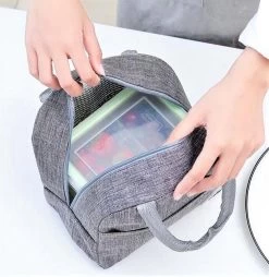 Koeltas - Lunchtas - Volwassenen En Kinderen - Compact & Handig: Zomer - Picknick -School - Lunch - Werk - Klassiek Grijs -Buiten Kamperen 1168x1200 2