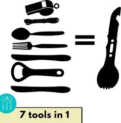 Lynnz® Spork 7 In 1 - Camping Bestek - Campingbestek - Campingservies - Reisbestek - Bestek To Go - Jachtmes - Rambomes -Buiten Kamperen 1170x1200 7