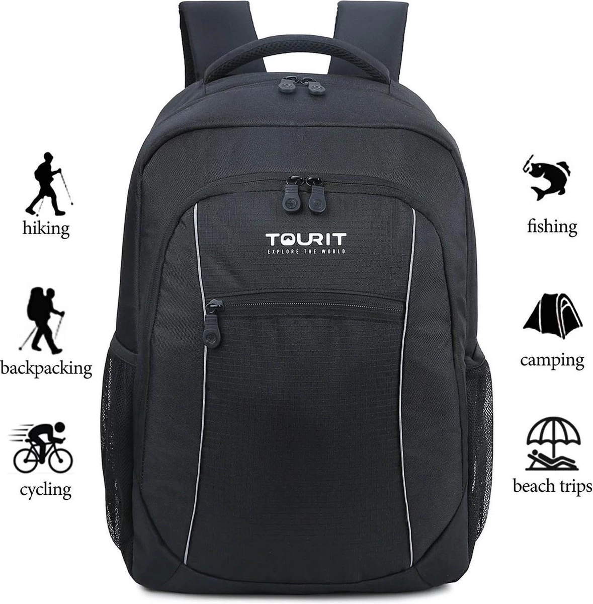 Koelrugtas - 23L - Wandelrugzak - Dagrugzak - Outdoor Rugzak - Dames & Heren - Zwart 10 Koelrugtas - 23L - Wandelrugzak - Dagrugzak - Outdoor Rugzak - Dames & Heren - Zwart - Afbeelding 8