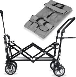 Rijoka Luxe Opvouwbare Bolderkar/Bolderwagen | Met Dakje En Draagtas | Grijs -Buiten Kamperen 1186x1200 2