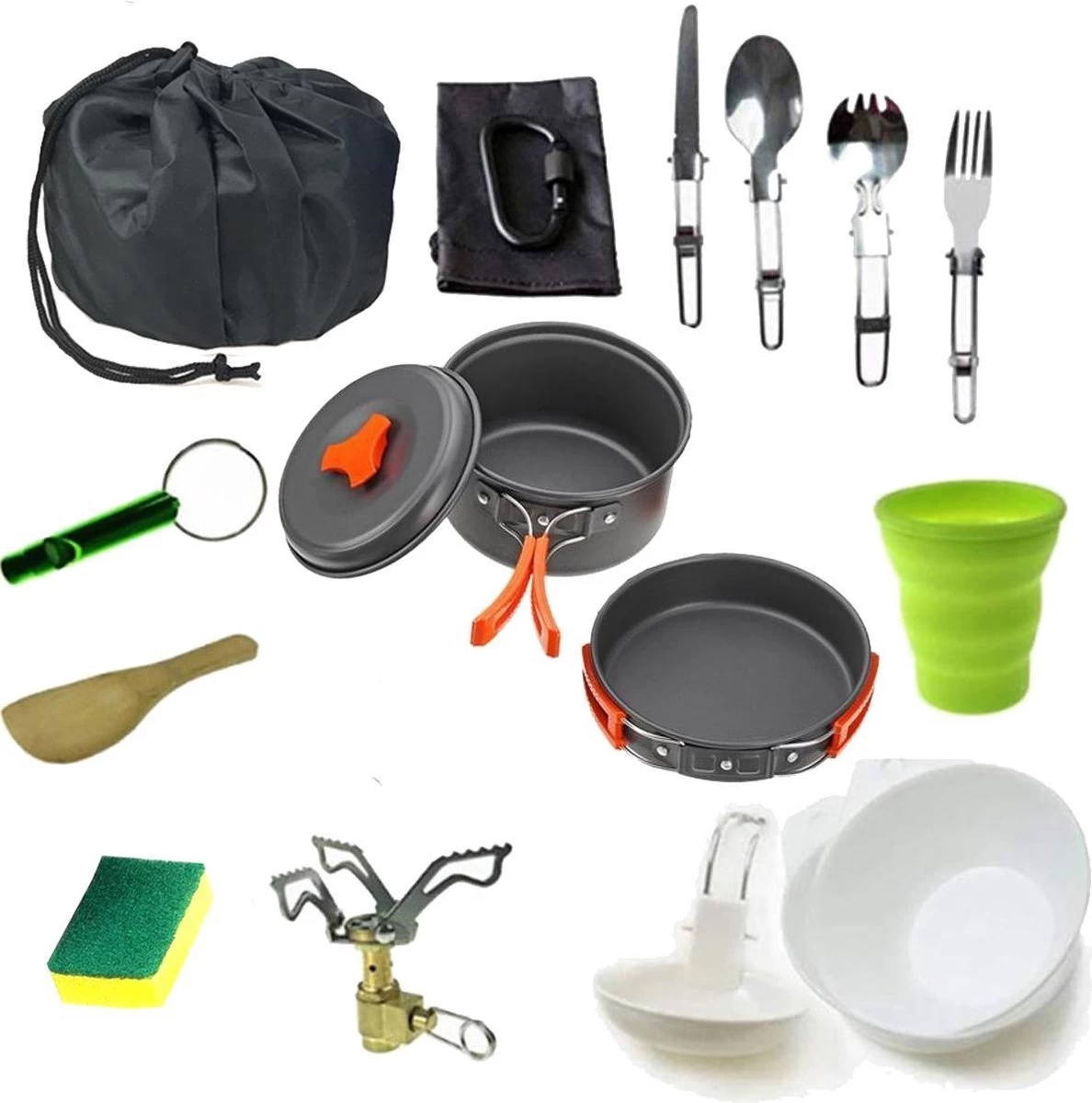 Camping Outdoor Kookset 13-delig Camping Servies En Pannen Pannenset Keukengerei - BPA-vrij & Geen Giftige Stoffen - Opvouwbaar & Licht - Ideaal Voor Reizen, Festival, Wandelen 3 Camping Outdoor Kookset 13-delig Camping Servies En Pannen Pannenset Keukengerei - BPA-vrij & Geen Giftige Stoffen - Opvouwbaar & Licht - Ideaal Voor Reizen, Festival, Wandelen