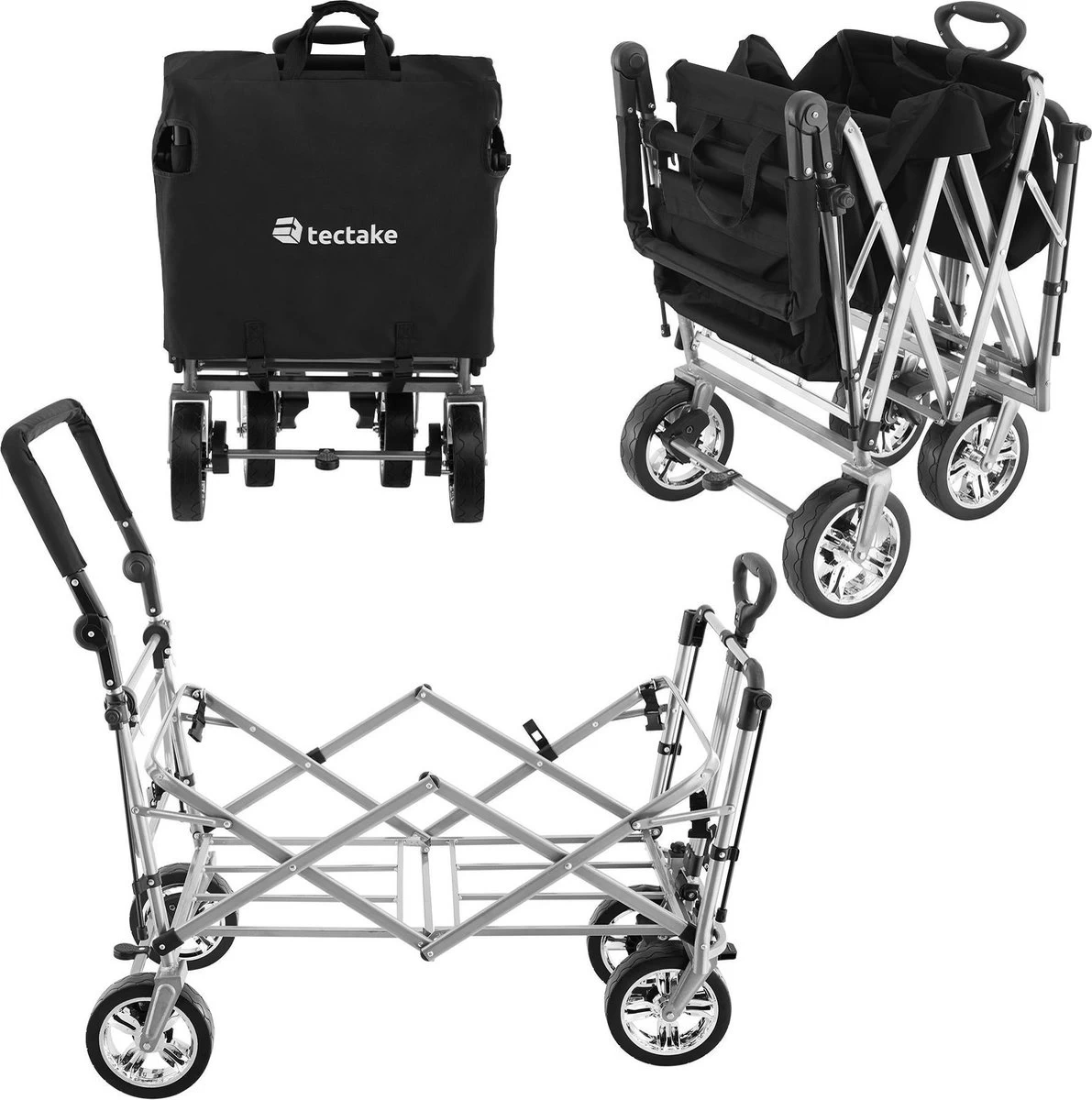 Tectake - Opvouwbare Bolderwagen Handkar Nico Zwart - 403549 4 Tectake - Opvouwbare Bolderwagen Handkar Nico Zwart - 403549 - Afbeelding 2
