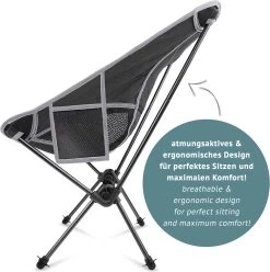 Smartpeas Camping Stoel Van Stevig 600D Polyester En Aluminium - Lichtgewicht En Opvouwbaar - Camping Gadget Inclusief Zijzakken +Plus: Strandmat & Draagtas -Buiten Kamperen 1195x1200