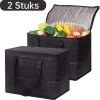 Merkloos 2 Stuks Geïsoleerde Koeltas Met Bodemplaat - Zwart -Buiten Kamperen 1196x1200 3
