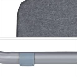 Relaxdays Strandstoel Opvouwbaar - Set Van 2 - Lage Campingstoel - Kampeerstoel Leuning - Grijs -Buiten Kamperen 1198x1200 3