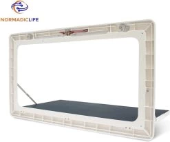 Merkloos NormadicLife® - Outdoor – Opklapbare Tafel - Eettafel – Tafel Voor Buitenkeuken - Caravan – Camper – Picknicktafel - Ingebouwd Ledlicht – Wit -Buiten Kamperen 1200x1002