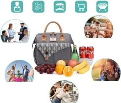 HN® Lunchtas Grijs Pijlen, Geïsoleerde Koeltas, Lekvrij, Extra Grote Opening Voor De Lunch Box, 25×16,5×26cm Design Heren En Dames 12 HN® Lunchtas Grijs Pijlen, Geïsoleerde Koeltas, Lekvrij, Extra Grote Opening Voor De Lunch Box, 25×16,5×26cm Design Heren En Dames -Buiten Kamperen 1200x1022