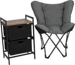 Buiten Kamperen 35 Bo-Camp Campingvlinderstoel - Himrod - Inklapbaar - Groen