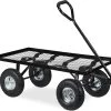 Relaxdays Bolderkar Tuin - Platte Tuinwagen - Luchtbanden - 200 Kg - Transportkar - Staal -Buiten Kamperen 1200x1053 1