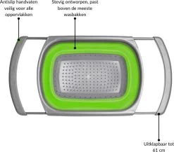 Buxibo - 3-Delige Keuken Vergiet Set Inklapbaar Groen/Grijs -Buiten Kamperen 1200x1056 5