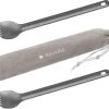 Navaris 2x Spork Met Extra Lange Handgreep - Set Van 2 - Campingbestek Van Titanium - Bestek Voor Onderweg - Lichtgewicht - Inclusief Bewaarzakje -Buiten Kamperen 1200x1074 4