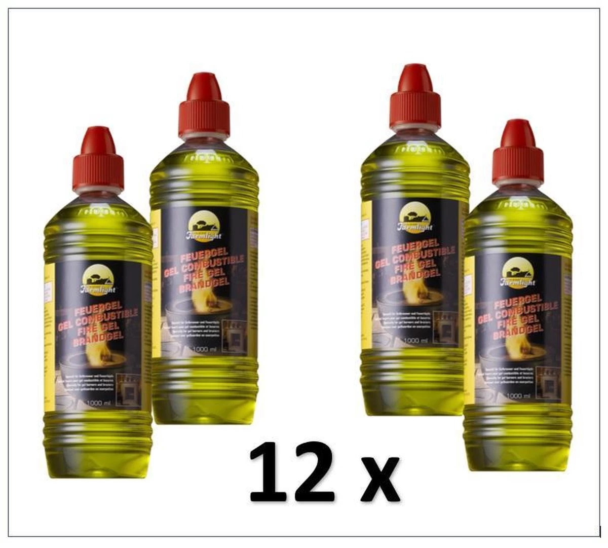 Merkloos 12 Flessen Brandgel Farmlight| Brandpasta Farmlight 5 Merkloos 12 Flessen Brandgel Farmlight| Brandpasta Farmlight - Afbeelding 3