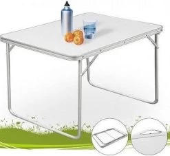 Merkloos Aluminium Inklapbare Tuintafel - Campingtafel - 80x60x68 Cm -Buiten Kamperen 1200x1105 1