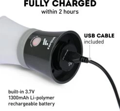 Favour L0717 Camping Lamp Oplaadbaar LED, 200 Lumen, IPX7 Waterdicht, Drijvend, Schokbestendig, Draagbare Kampeerlamp, Tentlamp, Vislamp, Geïntegreerde Oplaadbare Batterij -Buiten Kamperen 1200x1110 3