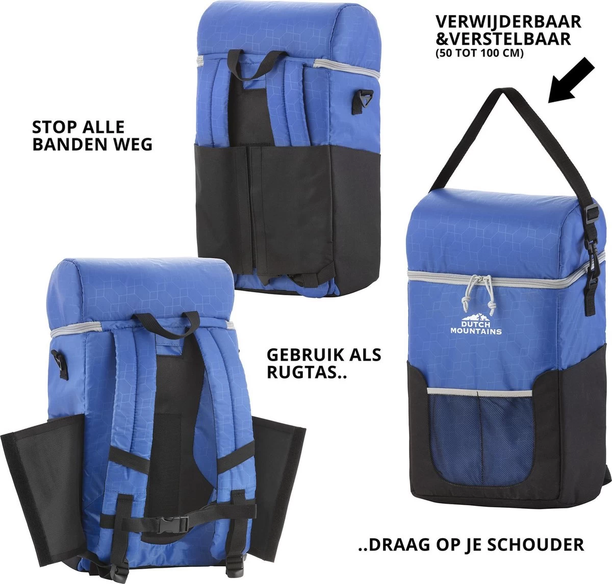 Dutch Mountains Koeltas Rugzak | Cooler Backpack 20 Liter | Picknicktas | Lunchtas | Koelrugzak | Strandtas | Blauw 7 Dutch Mountains Koeltas Rugzak | Cooler Backpack 20 Liter | Picknicktas | Lunchtas | Koelrugzak | Strandtas | Blauw - Afbeelding 5