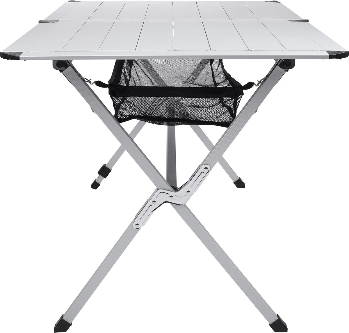 Campart Campingtafel XL TA-0806 - Opvouwbaar, Lichtgewicht En Met Verstelbare Poten - Kampeertafel Inklapbaar Inclusief Opbergtas - 140 X 80 X 70 Cm - Wit 7 Campart Campingtafel XL TA-0806 - Opvouwbaar, Lichtgewicht En Met Verstelbare Poten - Kampeertafel Inklapbaar Inclusief Opbergtas - 140 X 80 X 70 Cm - Wit - Afbeelding 5