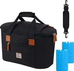 Brisby 4 Laags Geïsoleerde Koeltas - Boodschappentas 21 Liter - Zwart