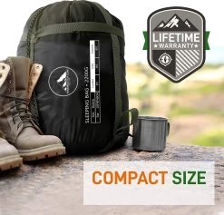 HikeMeister® Outdoor Survival Fishing Mummy Slaapzak 230 X 80 Cm -8°C -Buiten Kamperen 1200x1152 3