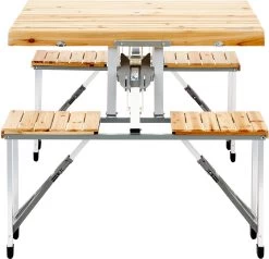 CAMPZ Fir Wood Picknicktafel, Bruin/grijs -Buiten Kamperen 1200x1158