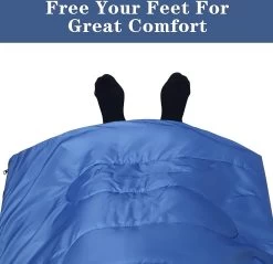 HikeMeister ® Mummy Slaapzak Kamperen Blauw Ca. 220 X 75 Cm Met Draagtas -Buiten Kamperen 1200x1162 3