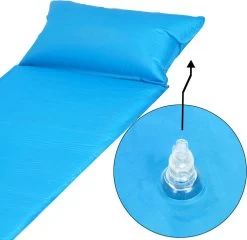 Springos Slaapmat | Zelfopblazend | 186 Cm | Inclusief Hoes & Hoofdkussen | Lichtblauw -Buiten Kamperen 1200x1166 8