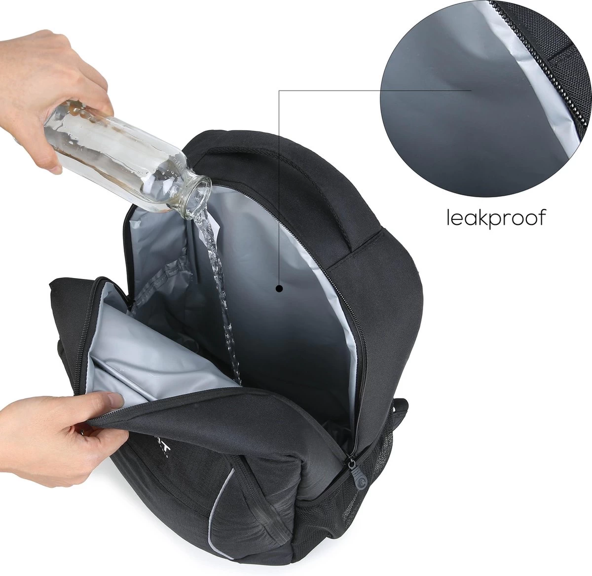 Koelrugtas - 23L - Wandelrugzak - Dagrugzak - Outdoor Rugzak - Dames & Heren - Zwart 9 Koelrugtas - 23L - Wandelrugzak - Dagrugzak - Outdoor Rugzak - Dames & Heren - Zwart - Afbeelding 7