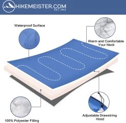 HikeMeister ® Mummy Slaapzak Kamperen Blauw Ca. 220 X 75 Cm Met Draagtas -Buiten Kamperen 1200x1177 3