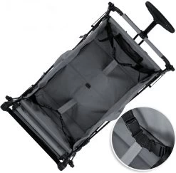 Rijoka Luxe Opvouwbare Bolderkar/Bolderwagen | Met Dakje En Draagtas | Grijs -Buiten Kamperen 1200x1182 7