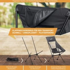 Skandika Campingstoel Compact – Campingstoelen - Campingstoel Tot 150 Kg Belastbaar - Kampeerstoel, Visstoel, Kleine Pakmaat, Opvouwbaar, Stabiel, Licht, Comfortabel Gepolsterd – Draagtas Meegeleverd - Vouwstoel – Zwart 13 Skandika Campingstoel Compact – Campingstoelen - Campingstoel Tot 150 Kg Belastbaar - Kampeerstoel, Visstoel, Kleine Pakmaat, Opvouwbaar, Stabiel, Licht, Comfortabel Gepolsterd – Draagtas Meegeleverd - Vouwstoel – Zwart -Buiten Kamperen 1200x1184