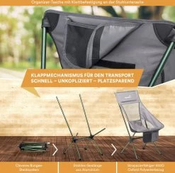 Skandika Campingstoel Compact SET – Campingstoelen – Campingstoel Tot 150 Kg Belastbaar - Kampeerstoel, Visstoel, Kleine Pakmaat, Opvouwbaar, Stabiel, Licht, Comfortabel Gepolsterd – Draagtas Meegeleverd – Vouwstoel – Kampeermeubelen – Grijs 12 Skandika Campingstoel Compact SET – Campingstoelen – Campingstoel Tot 150 Kg Belastbaar - Kampeerstoel, Visstoel, Kleine Pakmaat, Opvouwbaar, Stabiel, Licht, Comfortabel Gepolsterd – Draagtas Meegeleverd – Vouwstoel – Kampeermeubelen – Grijs -Buiten Kamperen 1200x1184 3