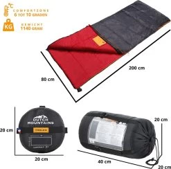Dutch Mountains Slaapzak Tholen - 200 X 80cm - Aanritsbaar - Slechts 1140 Gram – Polyester - Tochtstrip En Compressiehoes -Buiten Kamperen 1200x1184 5